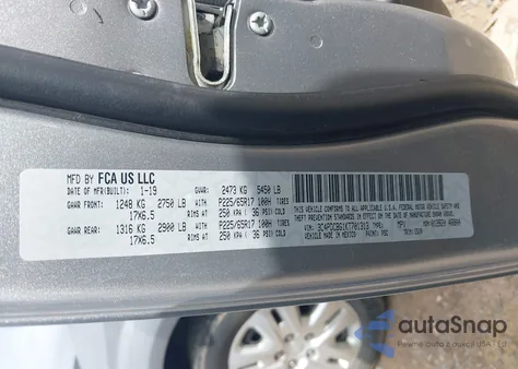 2019 Dodge Journey Se z USA, uszkodzony, nr VIN 3C4PDCBG1KT701313